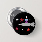 Badge Rond 5 Cm Narwhal et le cupcake Space (Devant & derrière)