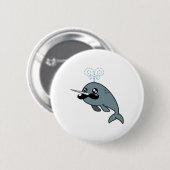 Badge Rond 5 Cm Narwhalstache (Devant & derrière)