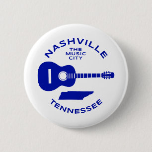 Badge Rond 5 Cm Nashville Tennessee The Music City