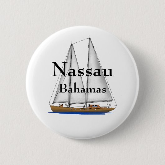 Badge Rond 5 Cm Nassau Bahamas (Devant)