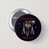 Badge Rond 5 Cm Nation cherokee (Devant & derrière)