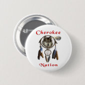 Badge Rond 5 Cm Nation cherokee (Devant & derrière)