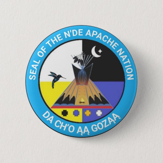 Badge Rond 5 Cm Nation N'de Apache (Devant)