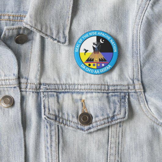 Badge Rond 5 Cm Nation N'de Apache (En situation)