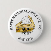 Badge Rond 5 Cm National Apple Pie Day May 13th  (Devant)