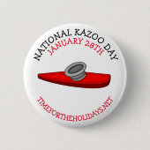 Badge Rond 5 Cm National Kazoo Day 28 janvier (Devant)