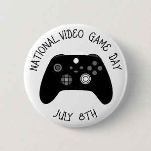 Badge Rond 5 Cm National Video Game Day July 8th 