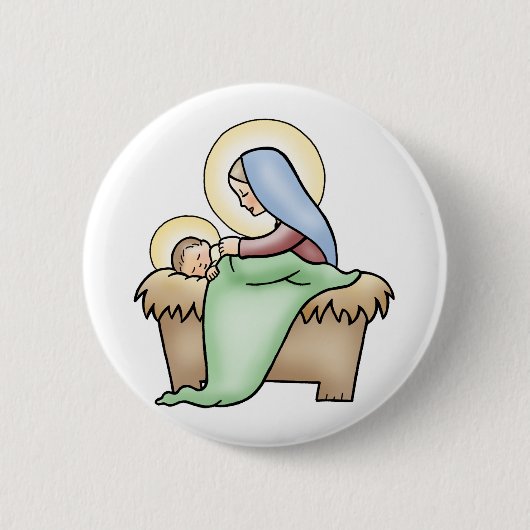 Badge Rond 5 Cm Nativité (Devant)