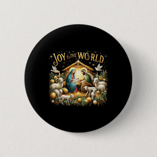 Badge Rond 5 Cm Nativité De Noël Naissance Chrétienne De Jésus Joi