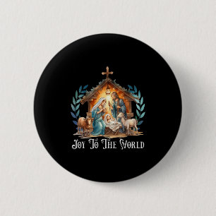Badge Rond 5 Cm Nativité De Noël Naissance Chrétienne De Jésus Joi