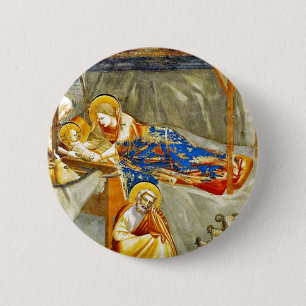 Badge Rond 5 Cm Nativité Naissance de Jésus