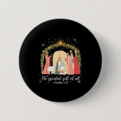 Badge Rond 5 Cm Nativity Christmas Baby Jesus Christian Greatest O (Devant)