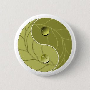 Badge Rond 5 Cm Nature de Yin Yang
