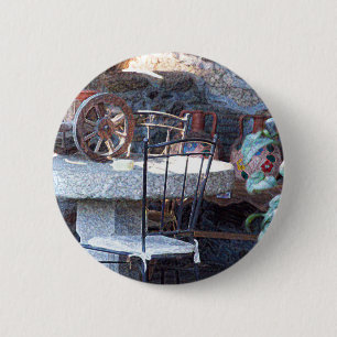Badge Rond 5 Cm Nature morte de cactus espagnol