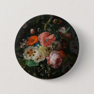 Badge Rond 5 Cm Nature morte de maître hollandais vintage Rachel R