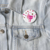 Badge Rond 5 Cm Naughty Cat (En situation)