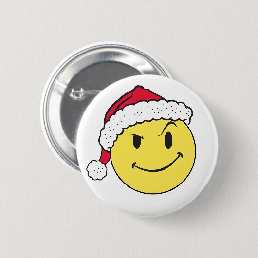 Badge Rond 5 Cm Naughty Happy Face (Devant & derrière)