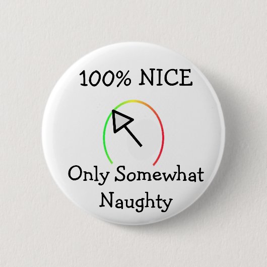 Badge Rond 5 Cm Naughty Ou Nice (Devant)