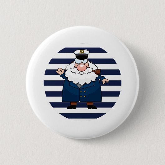 Badge Rond 5 Cm Nautical Captain (Devant)
