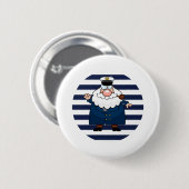 Badge Rond 5 Cm Nautical Captain (Devant & derrière)