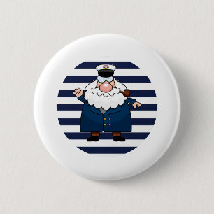 Badge Rond 5 Cm Nautical Captain