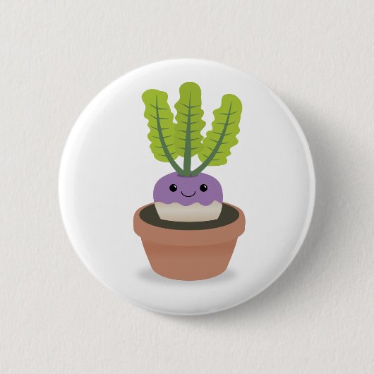 Badge Rond 5 Cm Navet pourpre de prince (Devant)