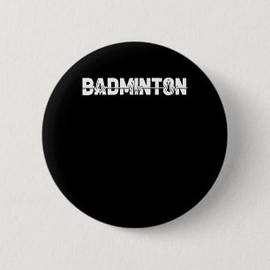 Badge Rond 5 Cm Navette Badminton - Racquet Court Player Ekg Heart