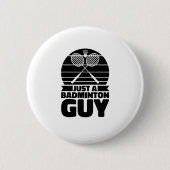 Badge Rond 5 Cm Navette Racquet Court Racket - L'Équipe Juste Un B (Devant)