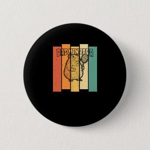 Badge Rond 5 Cm Navette Retro Capybara - Badminton Badminb Vintage