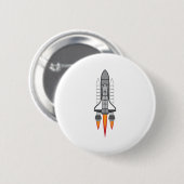 Badge Rond 5 Cm Navette spatiale (Devant & derrière)