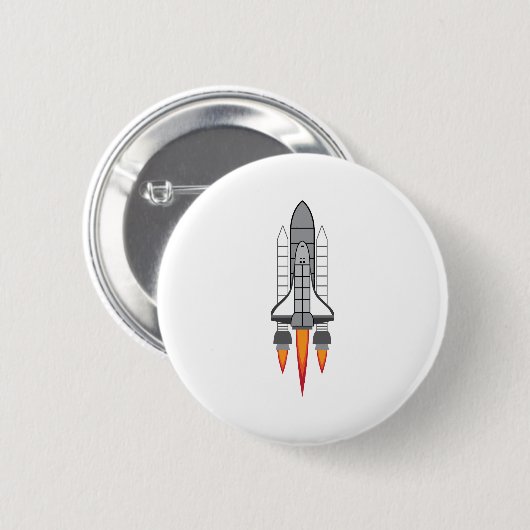 Badge Rond 5 Cm Navette spatiale (Devant & derrière)