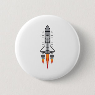 Badge Rond 5 Cm Navette spatiale