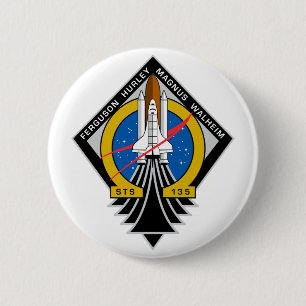 Badge Rond 5 Cm Navette spatiale Atlantis