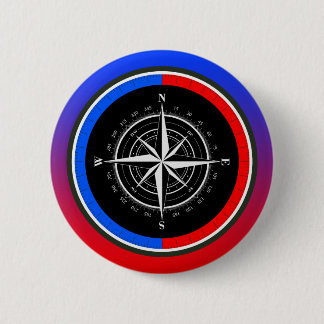 Badge Rond 5 Cm Navigation à la boussole