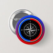 Badge Rond 5 Cm Navigation à la boussole (Devant & derrière)
