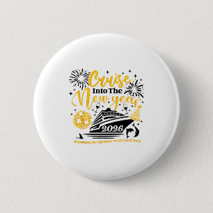 Badge Rond 5 Cm Naviguer dans la nouvelle année 2026 Bonne année 2