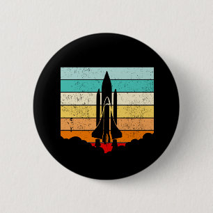 Badge Rond 5 Cm Navire spatial vintage /Espace/Espace