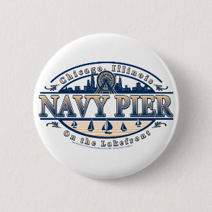 Badge Rond 5 Cm Navy Pier Chicago