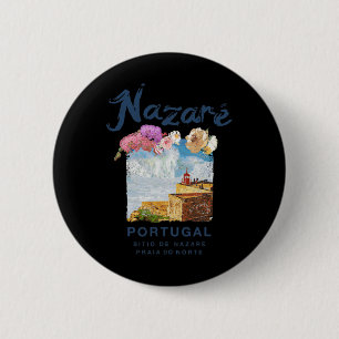 Badge Rond 5 Cm Nazare Portugal Praia Do Norte Surf vintage