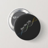 Badge Rond 5 Cm Né ainsi - ADN AroAce Agender (Devant & derrière)