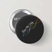 Badge Rond 5 Cm Né ainsi - Fierté AroAce ADN (Devant & derrière)