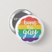 Badge Rond 5 Cm Né ce gay (Devant & derrière)