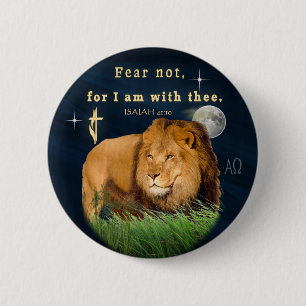 Badge Rond 5 Cm Ne crains rien car je suis avec toi