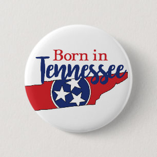 Badge Rond 5 Cm Né dans Tennessee State Symbols Volunteer State