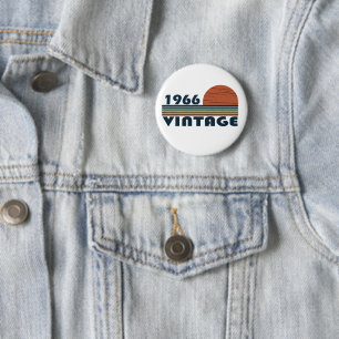 Badge Rond 5 Cm Né en 1966 vintage anniversaire