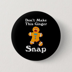 Badge Rond 5 Cm Ne faites pas de ce cadeau de Noël Ginger Snap Red