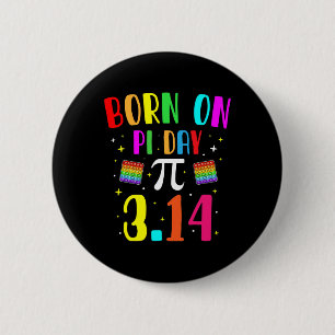 Badge Rond 5 Cm Né Le Jour Du Pi Mars Anniversaire Math Enseignant