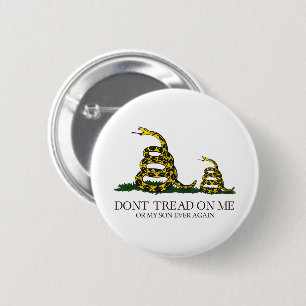 Badge Rond 5 Cm Ne Marche Pas Sur Moi Ou Mon Fils Gadsden Flag Mem