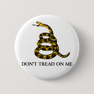 Badge Rond 5 Cm Ne marchez pas sur moi le bouton de serpent