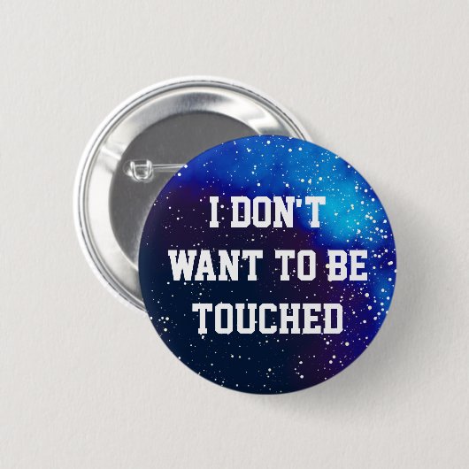 Badge Rond 5 Cm Ne me touchez pas identité personnalisable de (Devant & derrière)